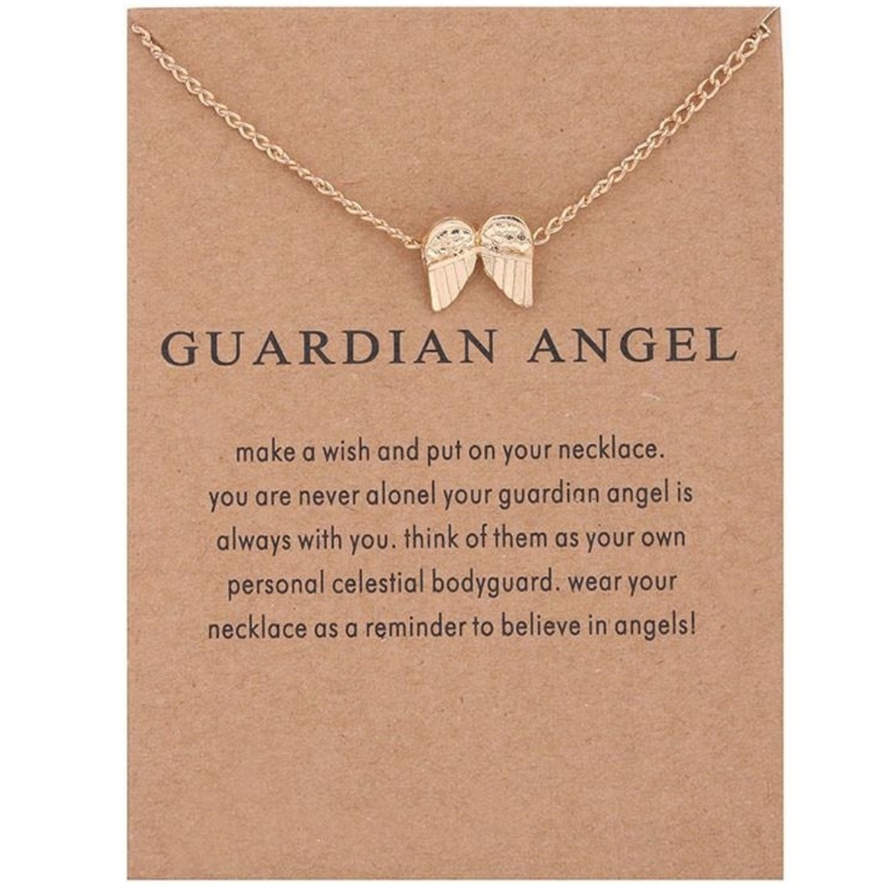 2/$20 Gold Guardian Angel Necklace - Picture 1 of 2